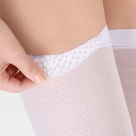 Чулки компрессионные Heeber H-980 унисекс 2 класс компрессии с закрытым носком антиэмболические для операции белые 