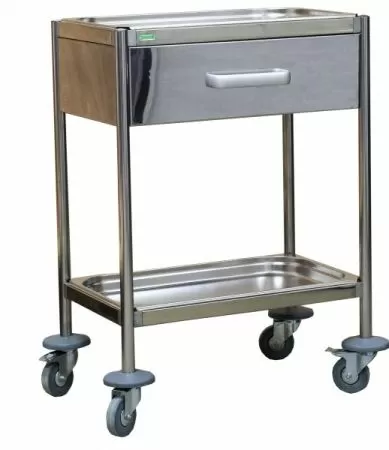 Столик манипуляционный с выдвижным ящиком из нержавеющей стали Э-147-СП