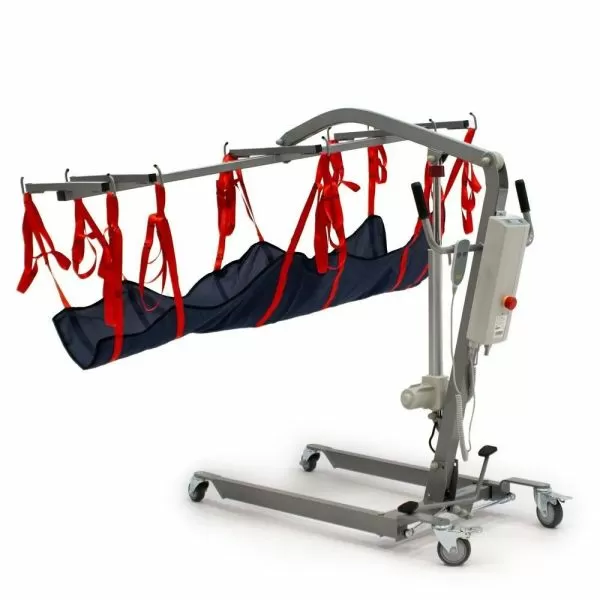 Подъемник с электроприводом для перемещения больных в положении лежа MET LU-210, подвес-гамак в комплекте