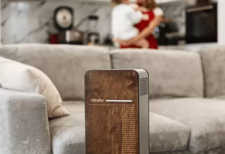 Облучатель-рециркулятор бактерицидный бытовой Ultrafor, 2 лампы по 30 Вт, с счетчиком наработки ламп, темное дерево