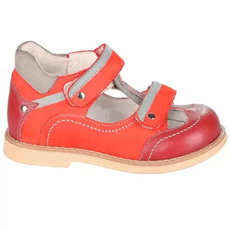 Туфли ортопедические детские TW-224-2 с закрытым носком бордово-красные, размер 21 % 