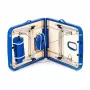 Стол массажный MET Comfort A2, артикул 18459, 2-х секционный складной алюминиевый суперлегкий, синий
