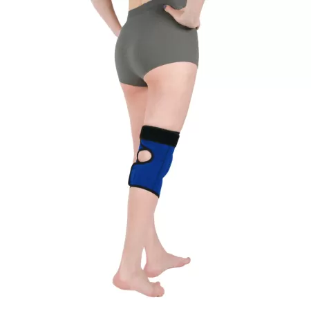 Бандаж на коленный сустав Экотен Ttoman KS-051 из неопрена, с пружинными ребрами и пателлярным кольцом, разъемный  