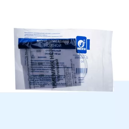 Мочеприемник INEKTA носимый ножной 750мл, длина трубки 30 см