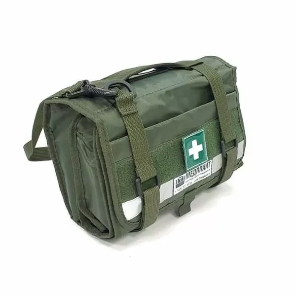 Набор первой помощи НПП МЕДПЛАНТ базовый исполнение 1 в сумке универсальной раскладной СУР-01, цвет олива, артикул 1445
