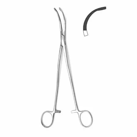 Диссектор с изогнутыми ручками с кремальерой Hilbro (№4 230 мм 14.0354.03)