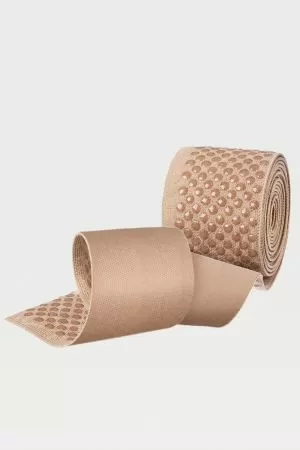 Чулки компрессионные IDEALISTA ID-310 унисекс 1 класс компрессии с открытым носком и гладкой резинкой цвет карамель 