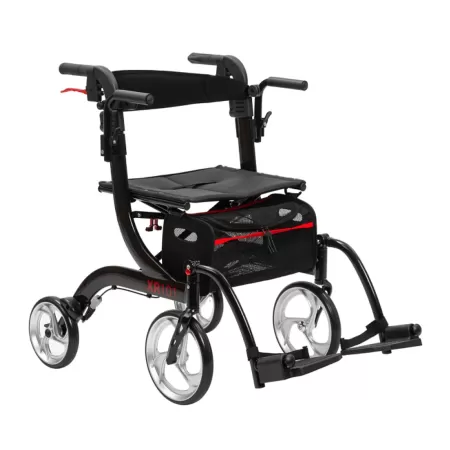 Ходунки-роллаторы ORTONICA XR101 с функцией трансформации в кресло-каталку, черные