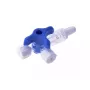 Переходник (краник) 3-х ходовой SURUWAY - для многоходового соединения различных инфузионных магистралей, синий, 50 шт