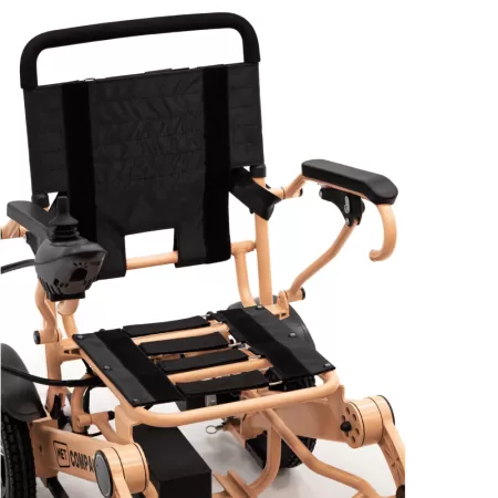 Кресло-коляска с электроприводом MET Compact 35 с алюминиевой рамой, бежевая