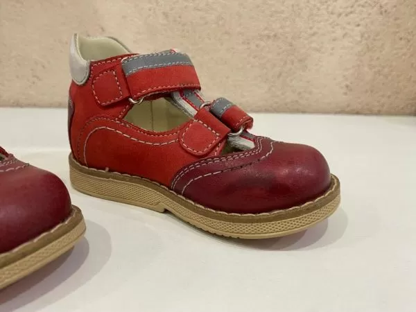 Туфли ортопедические детские TW-224-2 с закрытым носком бордово-красные, размер 21 % 