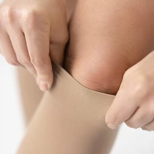 Гольфы компрессионные Тривес ТК.211 унисекс 1 класс компрессии с закрытым носком цвет бежевый  