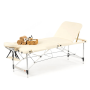 Стол массажный MET Comfort A3, артикул 18465, 3-х секционный складной алюминиевый, кремовый