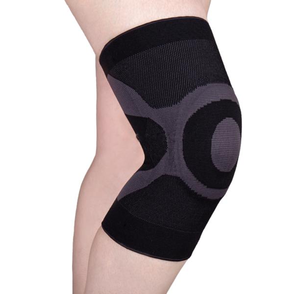 Бандаж на коленный сустав Тривес Т-8519, c силиконовым кольцом и пружинными ребрами жесткости, компрессионный 