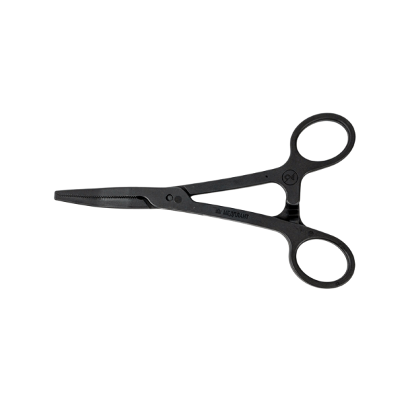 Зажим Кохера кровоостанавливающий изогнутый одноразовый стерильный 160 мм МЕДПЛАНТ артикул 1203